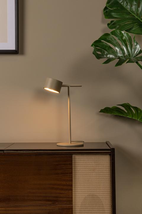 Actual product image Lucide GIAN - Tafellamp - LED Dimb. - 1x9W 2700K - Taupe