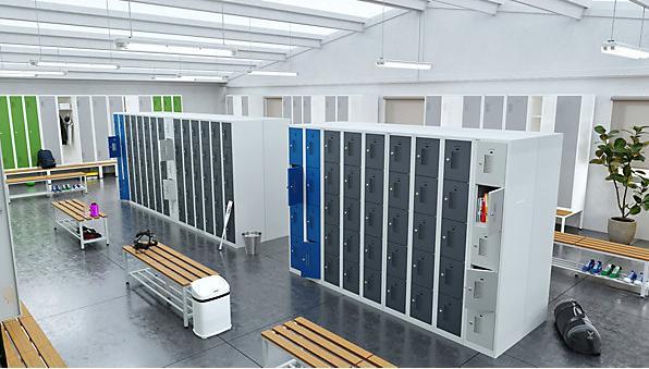 Actual product image eurokraft basic Locker cabinet with cylinder lock (80 cm, 180 cm)