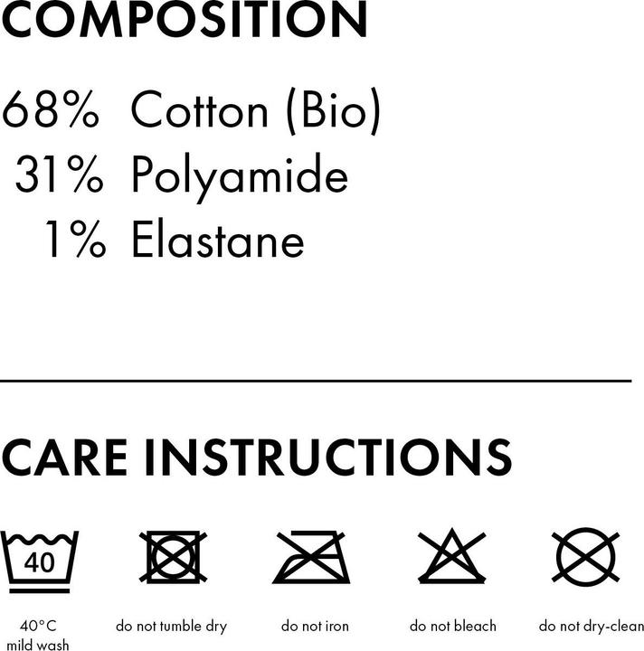 Nutritional values and ingredients Falke Cool 24/7 SO (Single pack, 19 - 22)