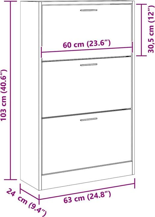 Produktbild vidaXL Schuhregal