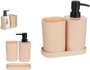 Produktbild Berilo Set 3 Stück beige Kunststoffbadewanne