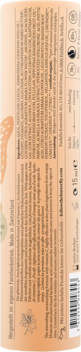 Image du produit Farfalla Fluide contour des yeux Fleur d'Oranger C+ (15ml) (Fluide pour le soin des yeux, 15 ml, Jour + nuit)