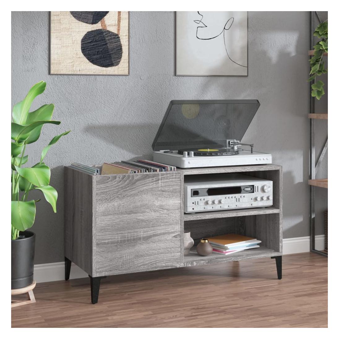 VidaXL Plattenschrank Grau Sonoma 84, 5x38x48 Cm Holzwerkstoff, Dj Möbel, Grau