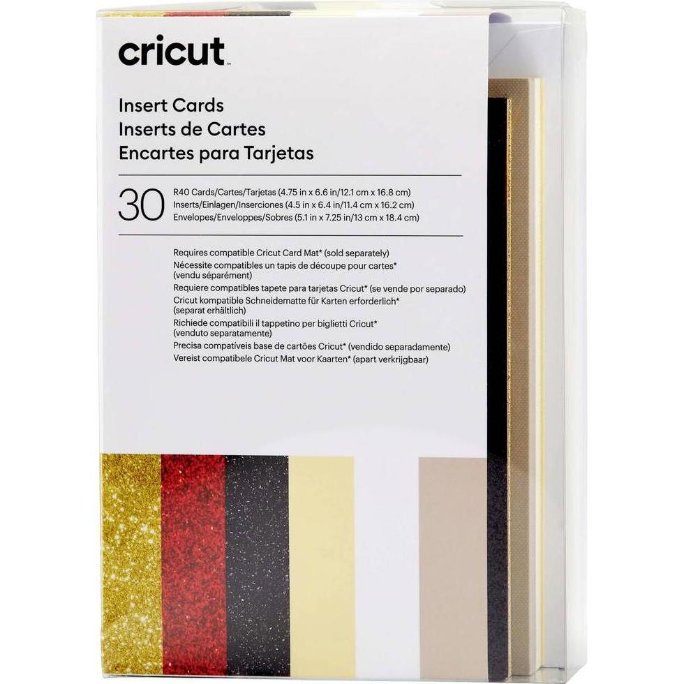 Cricut Insert Cards Glitz & Glam R40 12,1cm x 16,8cm 30-pack (P)