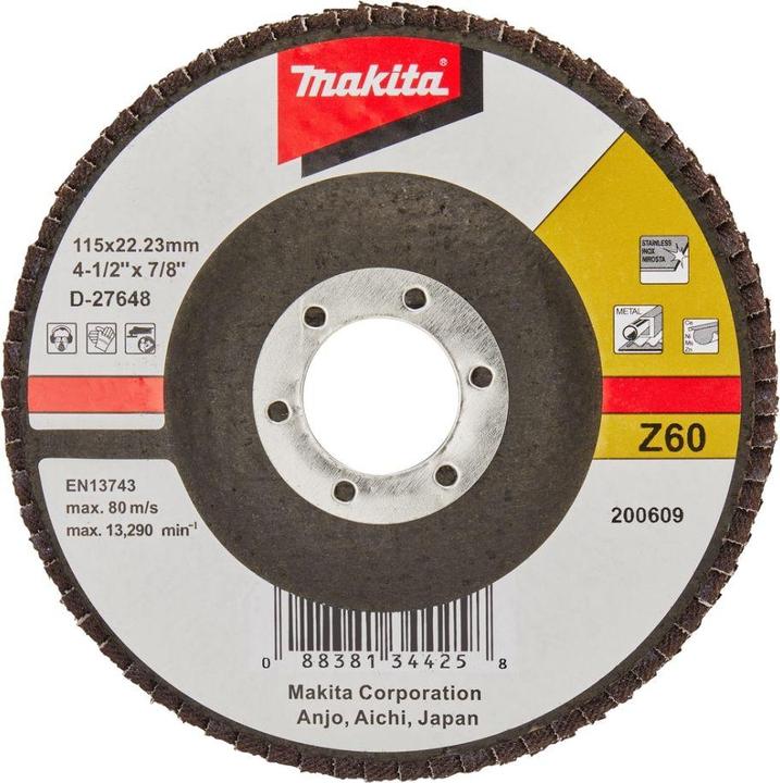 Produktbild Makita Zubehör D-27648 Fächerscheibe 115mm Z40 (Z40)