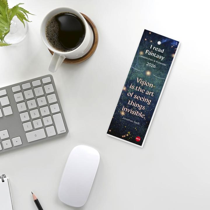 Produktbild Fantasy Lesezeichen & Kalender 2026 (6 x 18 cm, Kein Einband, Deutsch)