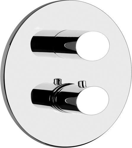 Actual product image Gessi Ovale, ready-mounted set, for concealed thermostat, 2-way on-off diverter cartridge, outlets t