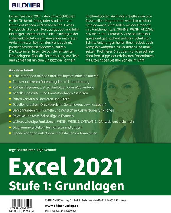 Produktbild Excel 2021 - Stufe 1: Grundlagen (Deutsch, Anja Schmid, Inge Baumeister, 2022)