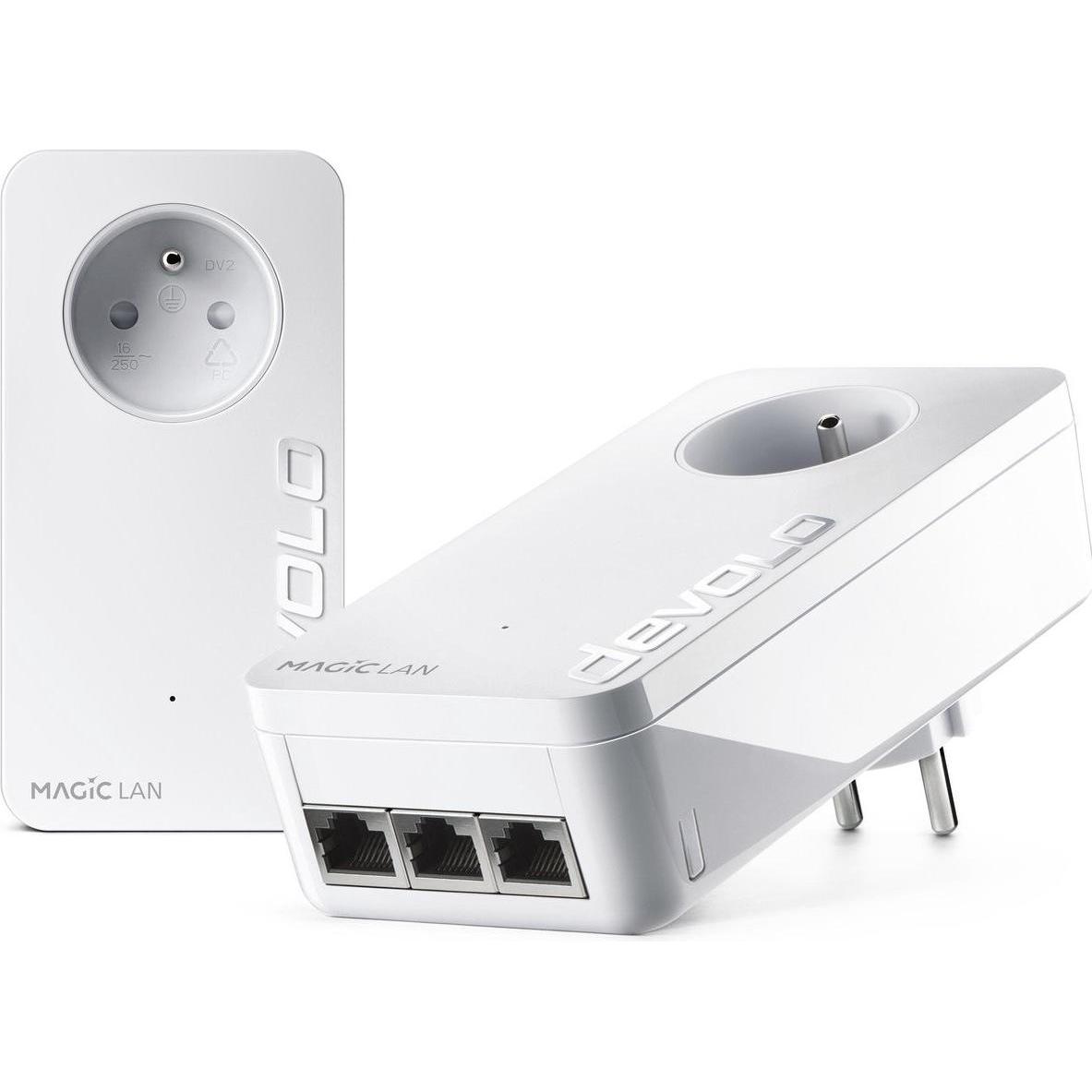 Devolo Magic 2 LAN triple Ethernet LAN White (2400 Mbit/s), Powerline, Weiss