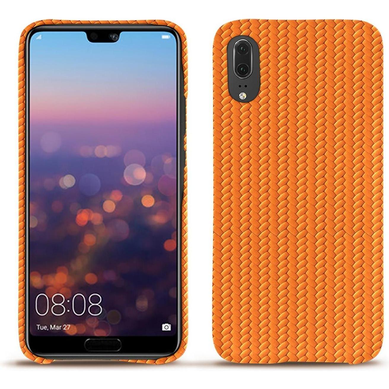 Thumbnail - Noreve Lederschutzhülle (Huawei P20), Smartphone Hülle, Orange