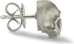 Produktbild Bikergold Ohrstecker Einzel Skull White (Silber 925)