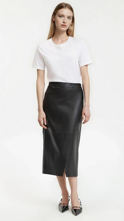 Image du produit La Redoute Collections Jupe droite en similicuir (42)