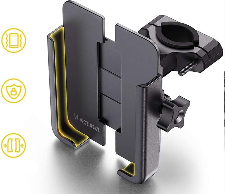 Image du produit Wozinsky metalinis dviračio telefono laikiklis, juodi Scooter (WBHBK3)