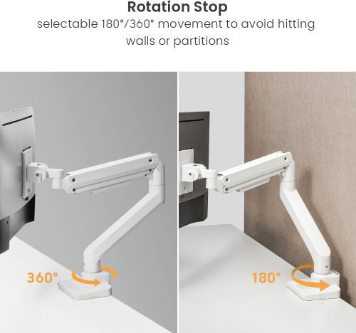 Actual product image Mozi Infinity Line Monitor Arm, polished aluminum (49")