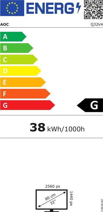 Energie-Label AOC Q32V4 (2560 x 1440 Pixel, 31.50")