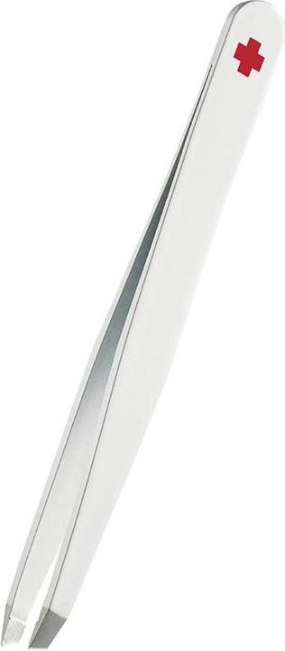 Actual product image Rubis Tweezers Swiss cross oblique, white, soft touch