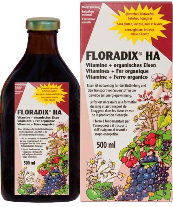 Produktbild Floradix HA und organisches Eisen (1 Stück, Flüssigkeit, 500 g)
