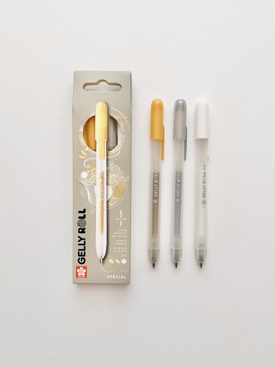 Immagine prodotto Sakura Roller Gelly Clicker (Argento, Bianco, Oro, 3x)