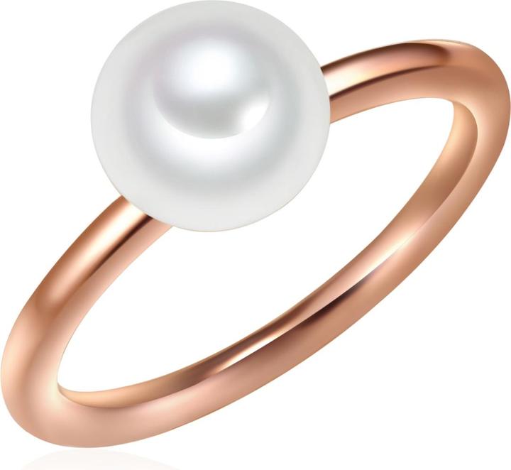 Immagine prodotto Valero Pearls Donna Argento 925 Perle d'acqua dolce coltivate Oro rosa - 11344 (54, 925 Argento)