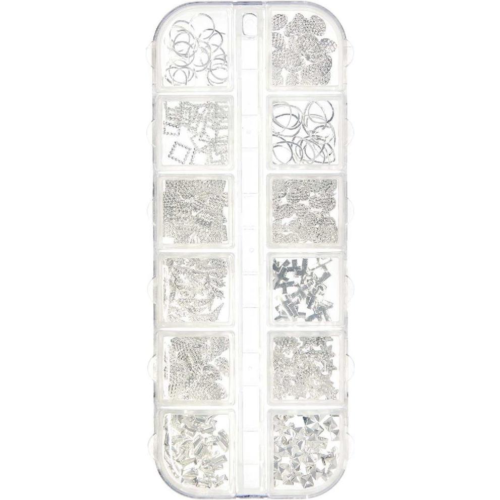Rico Design Füllmaterial Formen Mix, Silber,.500712