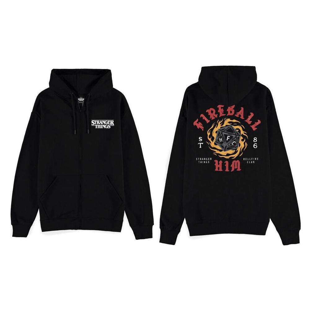 Difuzed, Herren, Pullover, Stranger Things Fireball Sweatshirt Grösse, Schwarz, (Xxl)