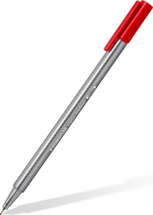 Produktbild Staedtler Fineliner triplus HAPPY, 10er Kartonetui Strichstärke: 0,3 mm, dreieckig, DRY SAFE, sortiert in (sortiert in, 10 x)