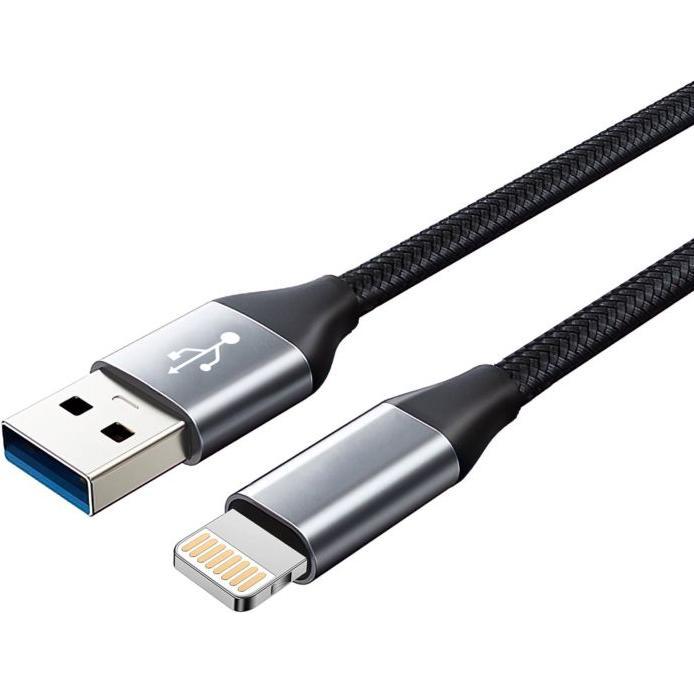 Montiss Cavo USB Montis USB-A - Lightning 2 m Czarny (MT047) (2 m), Cavo USB