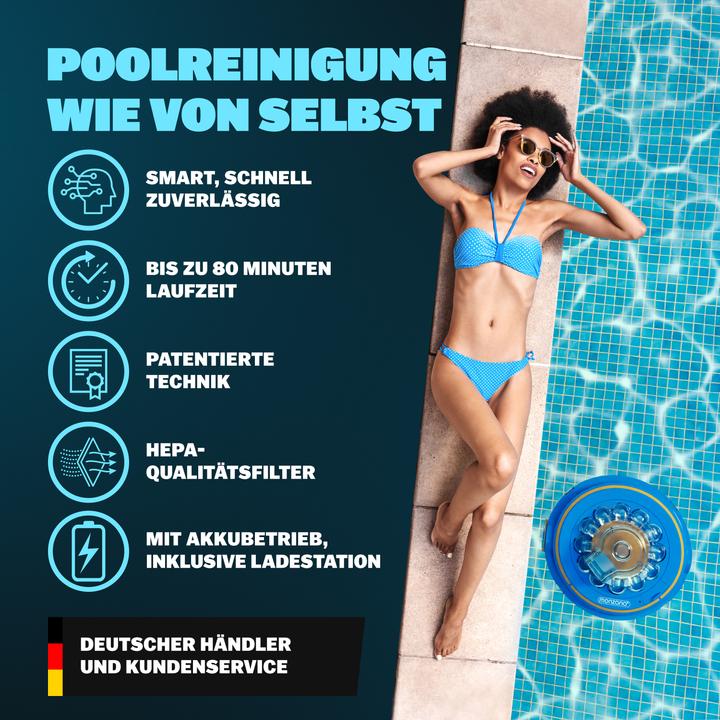 Produktbild Monzana Poolroboter Poolboy600 Kabellos vollautomatisch