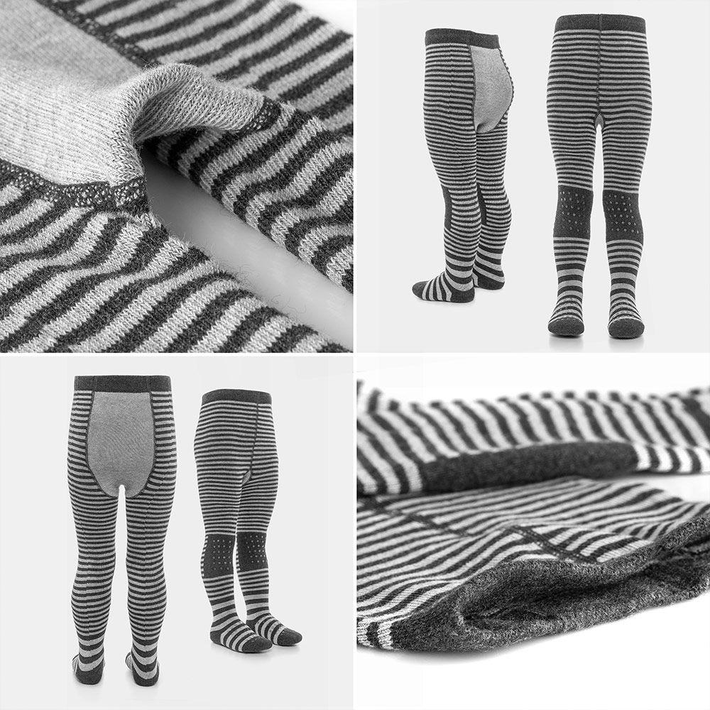 Thumbnail - La Loona, Strümpfe, LaLoona Baby-Strumpfhosen Krabbelstrumpfhose - Streifen Grau -, Grau, (74/80)