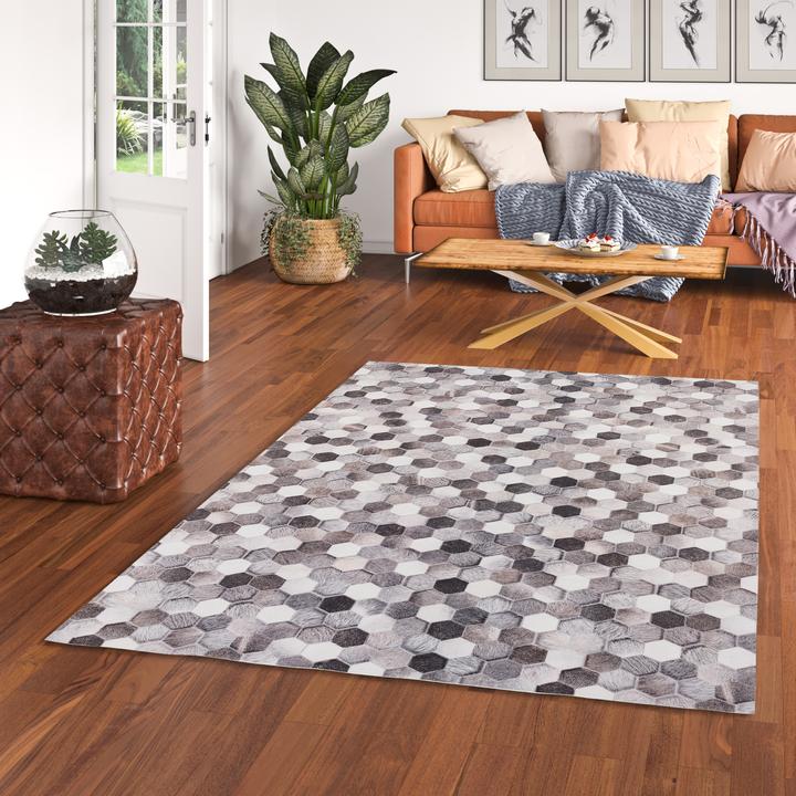 Produktbild Pergamon Kunstfaser Patchwork Tierfell Pixel (120 x 160 cm)