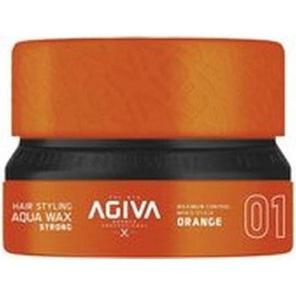 Agiva, Gel per capelli, Cera per capelli Aqua Wax Strong Orange 01 - 155ml (Cera per capelli, 155 ml)