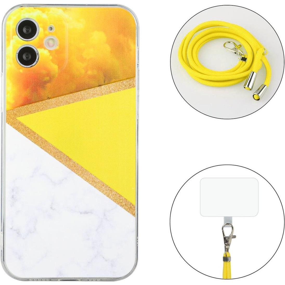 Thumbnail - König Design Hülle Handy Schutz für Apple iPhone 12 Handykette Case Cover Bumper Etuis TPU, Handykette, Gelb