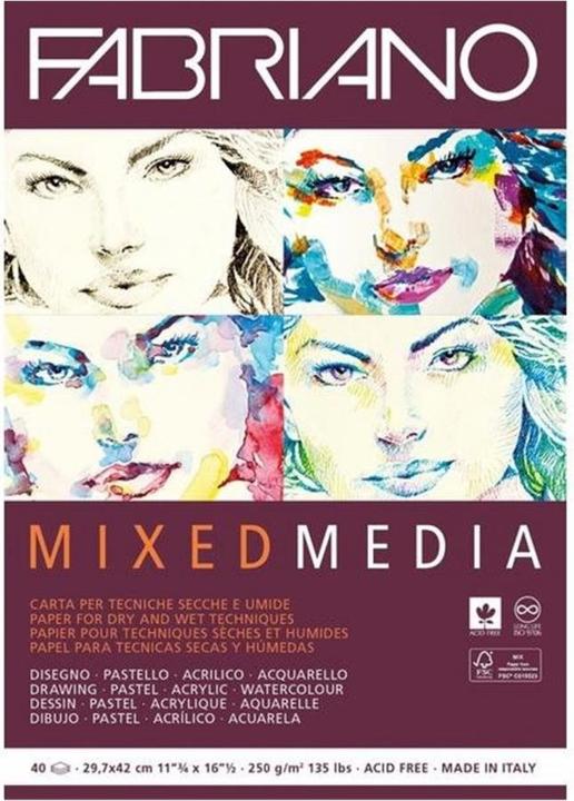 Fabriano Malblock Mixed Media A3, 40 Blatt (A3)