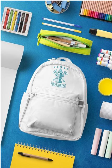 Produktbild Bügelbilder Schul & Freizeitsrucksack-Set Firefighter mit Sterne (15 l)