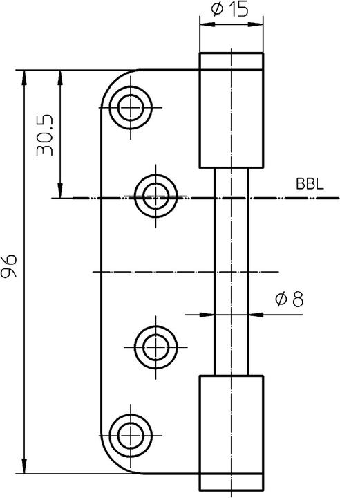 Actual product image Simonswerk Sash part VARIANT V 0086 WF