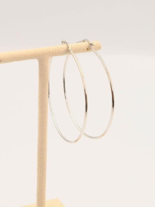 Actual product image Muau Creoles (750/18K white gold)