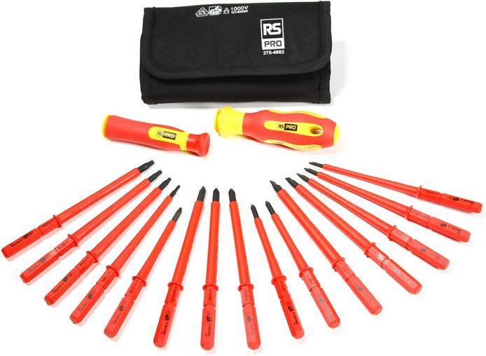 Produktbild RS PRO Auswechselbarer isolierter Schraubendrehers (Pozidriv-Kreuzschlitz (PZ), Schlitz)