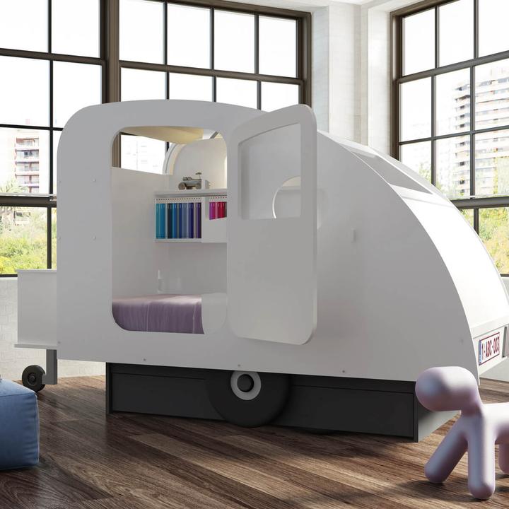 Image du produit Mathy by Bols Caravane Lit Caravane avec attelage et coffre