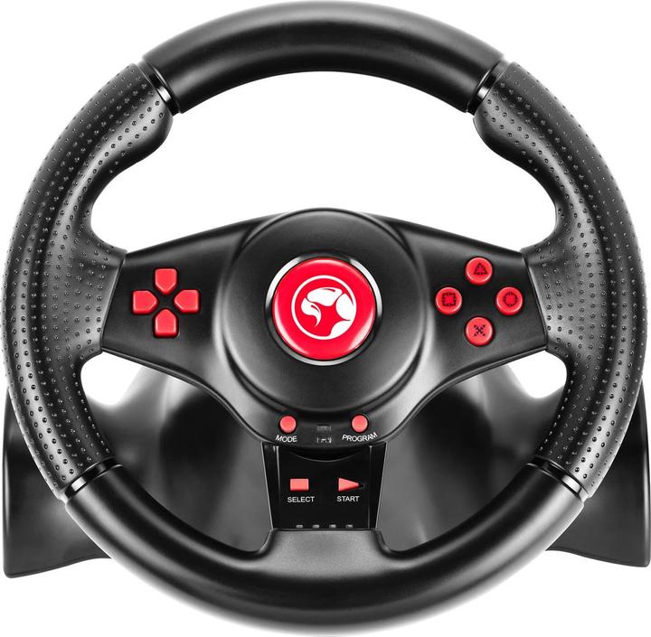Immagine prodotto Marvo Volante GT-903, volante con pedali e leva del cambio, 16 pulsanti, USB, nero (PC)