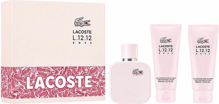 Lacoste L.12.12 Rose Case 3 Pieces - A Beautiful Fragrance Gift Set (Perfume set)
