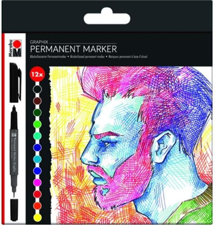 Image du produit Marabu Marqueur permanent Graphix set, 12 pièces (12 x)