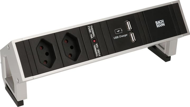 Produktbild Bachmann Tischsteckdosenleiste DESK 2, 2x T13, 1x USB (2 x, Typ 13, USB-A, 0.20 m)