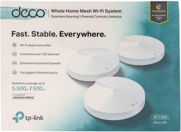 Productafbeelding TP-Link Deco M5 Dualband WLAN Mesh Set van 3 (AC1300)