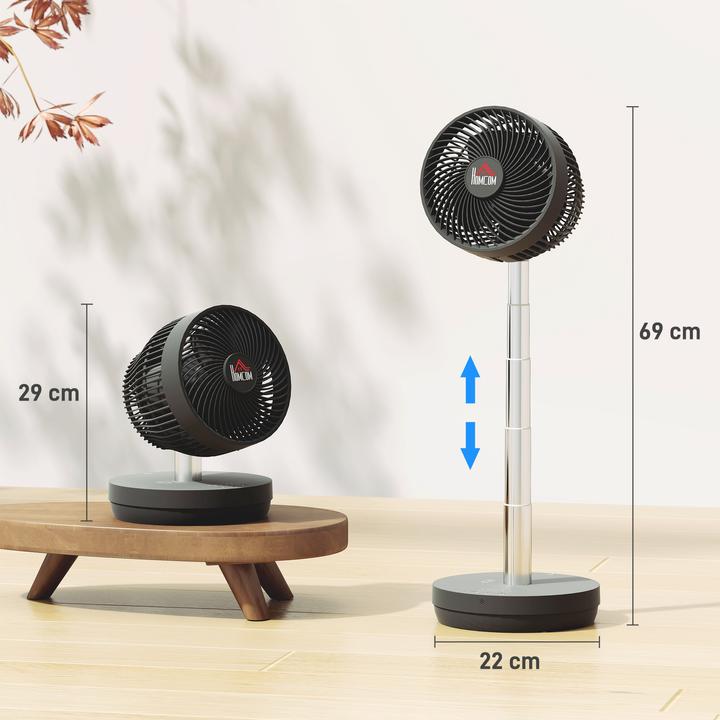 Produktbild Homcom Standventilator ABS, Aluminium Schwarz (56 dB)