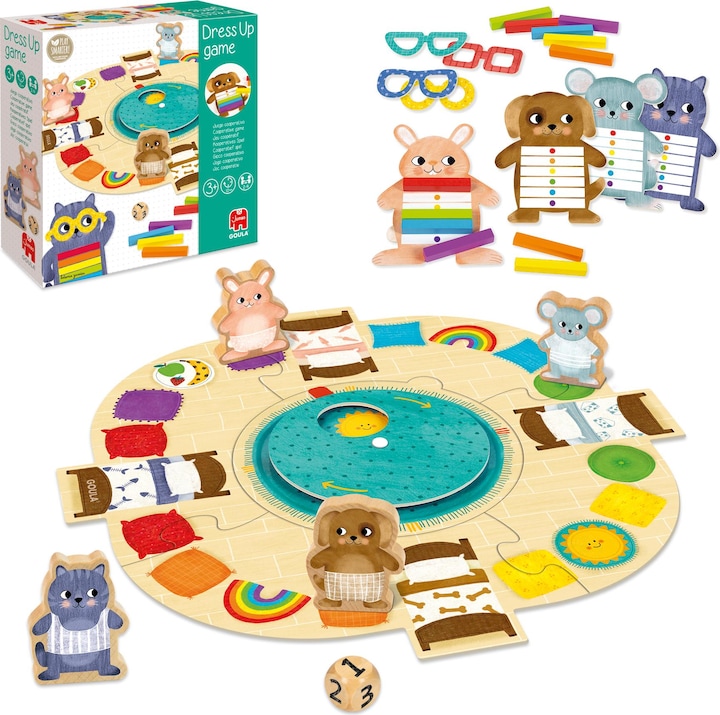 Immagine prodotto Goula Gioco di travestimento, d/f/i da 3 anni, 2-4 giocatori, gioco da tavolo colorato. (Tedesco, Francese, Italiano)
