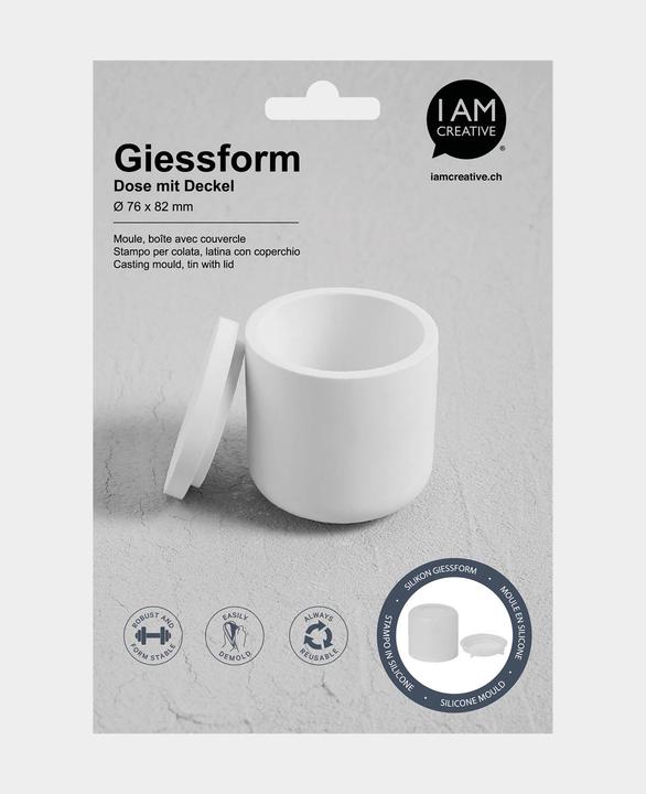 I Am Creative Silikon-Giessform für Dose mit Deckel