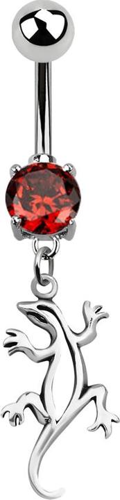 Immagine prodotto Star Piercing Banana argento con ciondolo lucertola arancione (senza ottone, Argento 925, Acciaio chirurgico 316L)