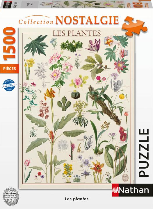 Actual product image Nathan Puzzle 1500 pieces Muséum national d'Histoire Naturelle - Plants (1500 pieces)