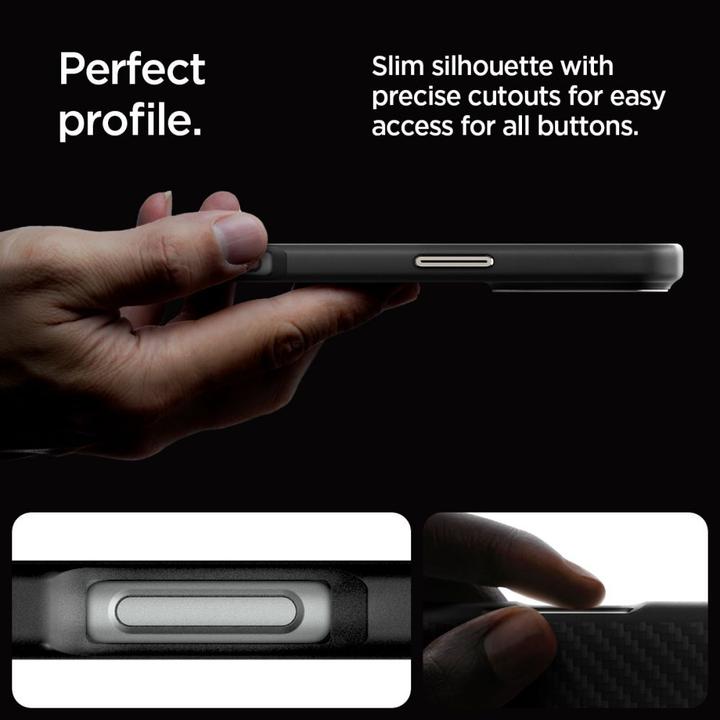 Immagine prodotto Spigen Custodia Enzo Aramid Magsafe per iPhone 16 Pro Max 6,9" nero/naturale (Apple iPhone 16 Pro Max)