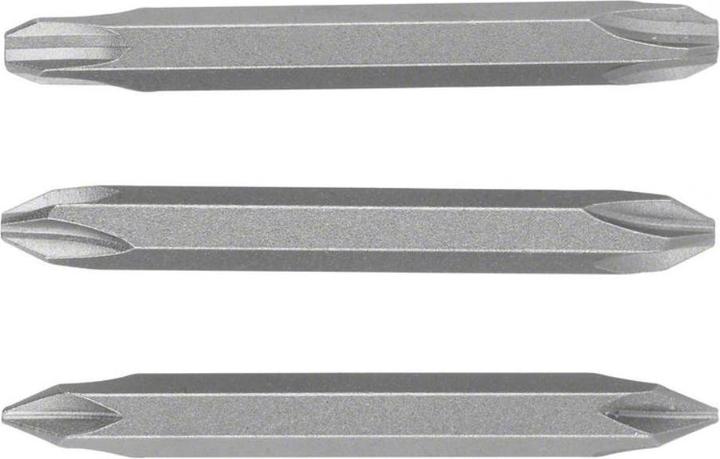 Produktbild Bosch Professional Zubehör Doppelklingenbit-Set, 3-teilig, PZ1, PZ1, PZ2, PZ2, PZ3, PZ3, 60 mm (Kreuz Pozidriv PZ)